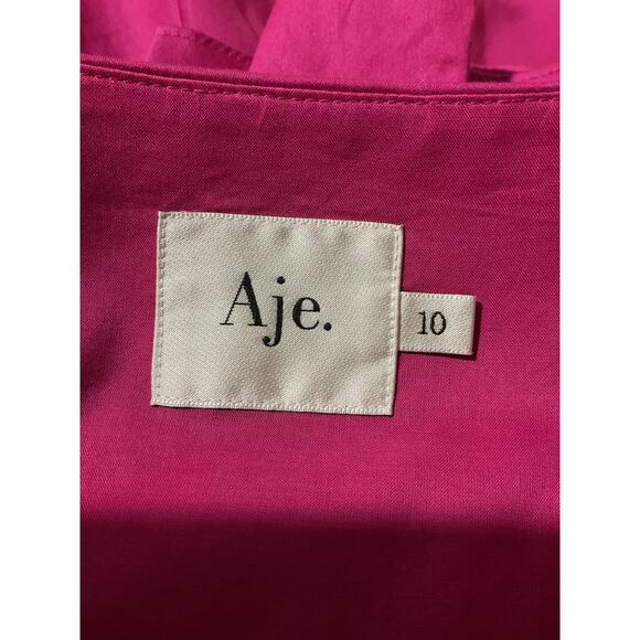 Aje 'Casabianca' Pink Cotton Braided Mini Dress Size 10 - Picture 4 of 5